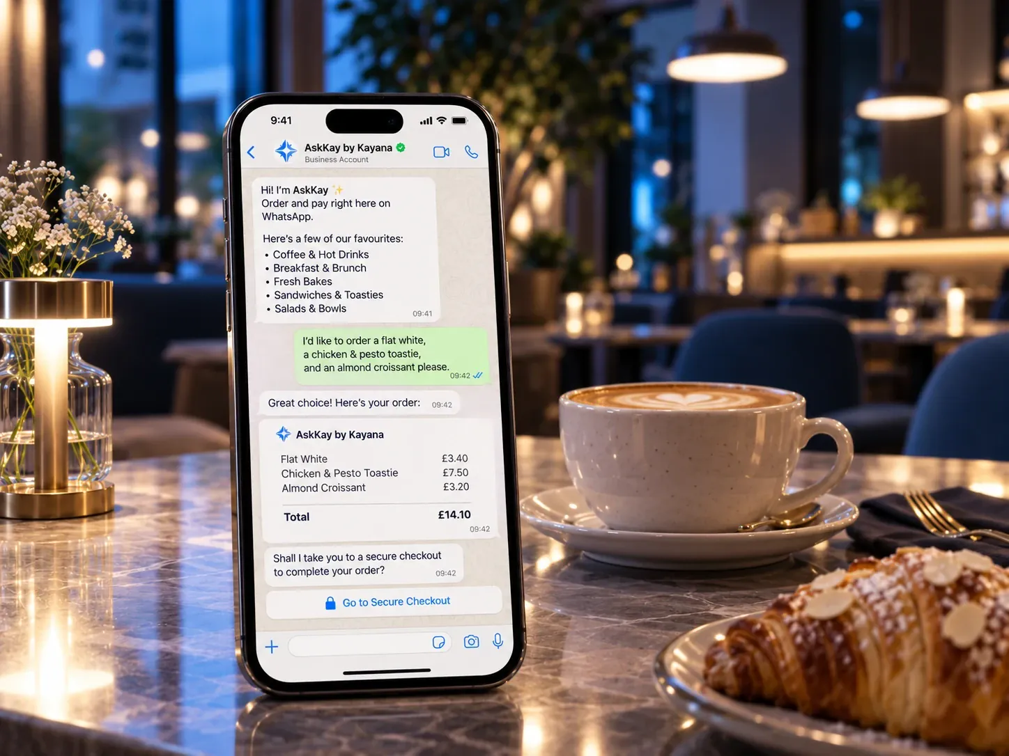 WhatsApp ordering conversation